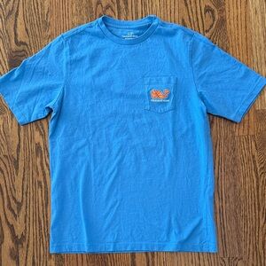 Vineyard Vines Boys Basketball Blue Short Sleeve Tee Shirt Crew